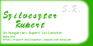 szilveszter rupert business card